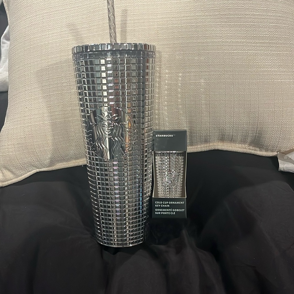 Starbucks sparkling silver cup